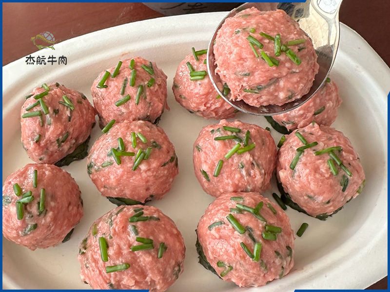 沙葱牛肉丸